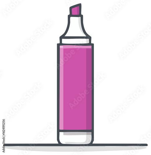 Pink Marker Illustration Design for Graphic Projects Office and School Use