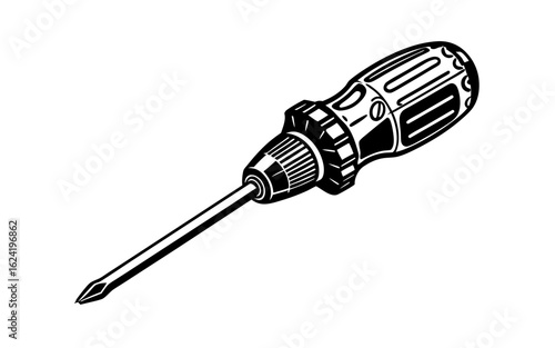 Screwdriver tool for repairs and construction metal