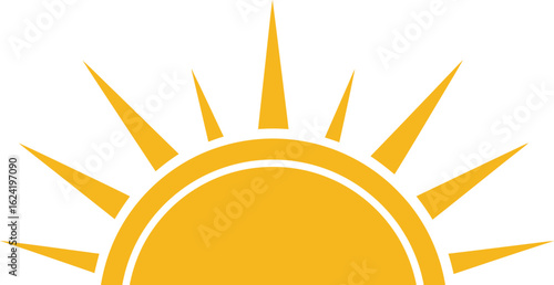Golden sunrise icon