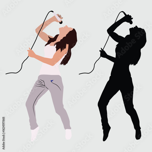 girl with a microphone