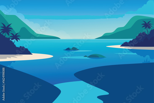 tropical-lagoon-with-visible-reef-below-surface--.eps