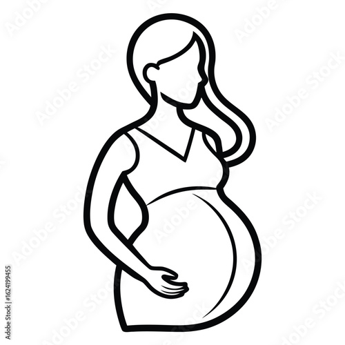 pregnant woman silhouette