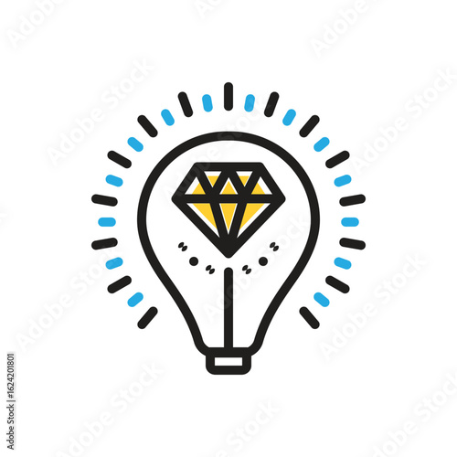 Multi color icon for brilliant