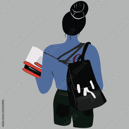 Girl with bag