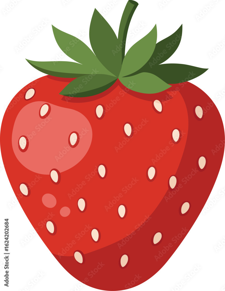 Fresh red strawberry fruit illustration Fresh red strawberry fruit illustration