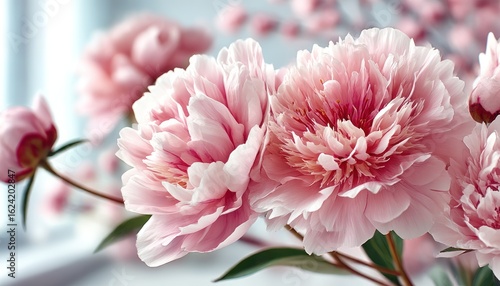 Fototapeta Naklejka Na Ścianę i Meble -  Delicate pink peonies close-up
