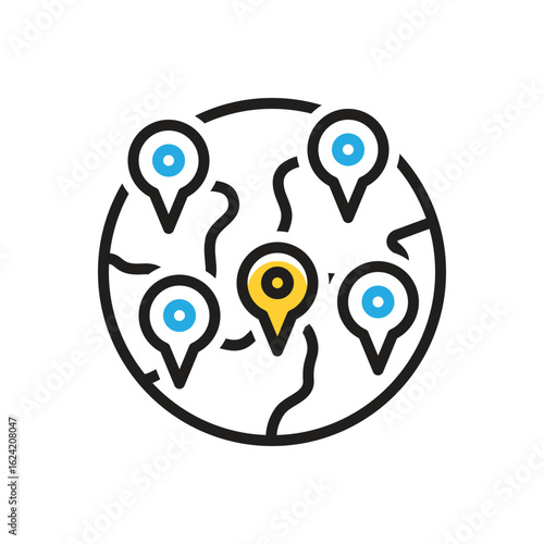 Multi color icon for somewhere