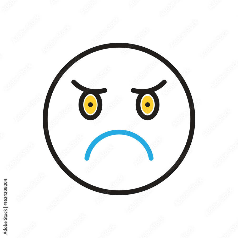 Obraz premium Multi color icon for angry