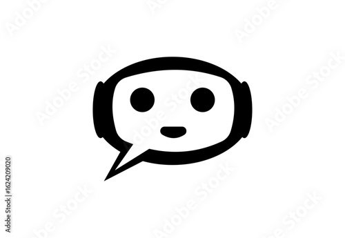 AI chatbot vector icon
