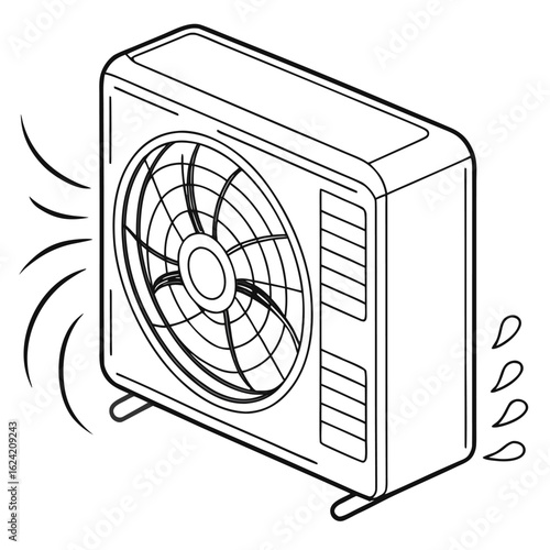 air conditioner vector illustration