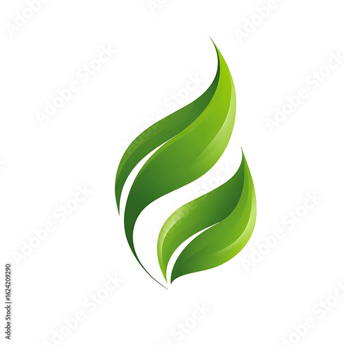 Free Download Abstract green leaf swirl logo design - GFXLoad
