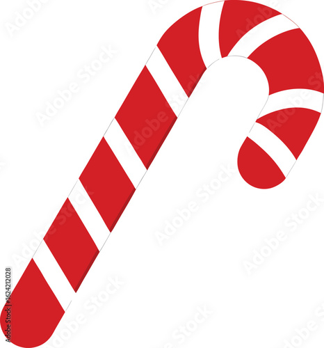 candy cane christmas candy flat design isolated vector graphic illustration.