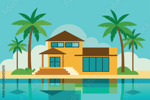 luxury beachfront villa with palm trees and pool   (1).eps