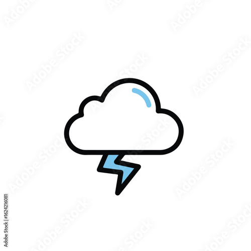 Cloud with lightning, a powerful symbol of the forces of nature.