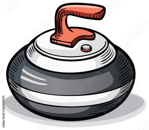 Curling Stone Illustration Sport Equipment Winter Olympic Game