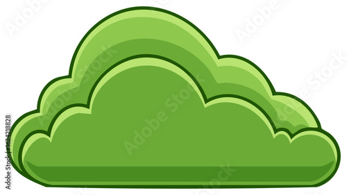 Green Shrub Decorative Element for Garden Landscaping and Decoration