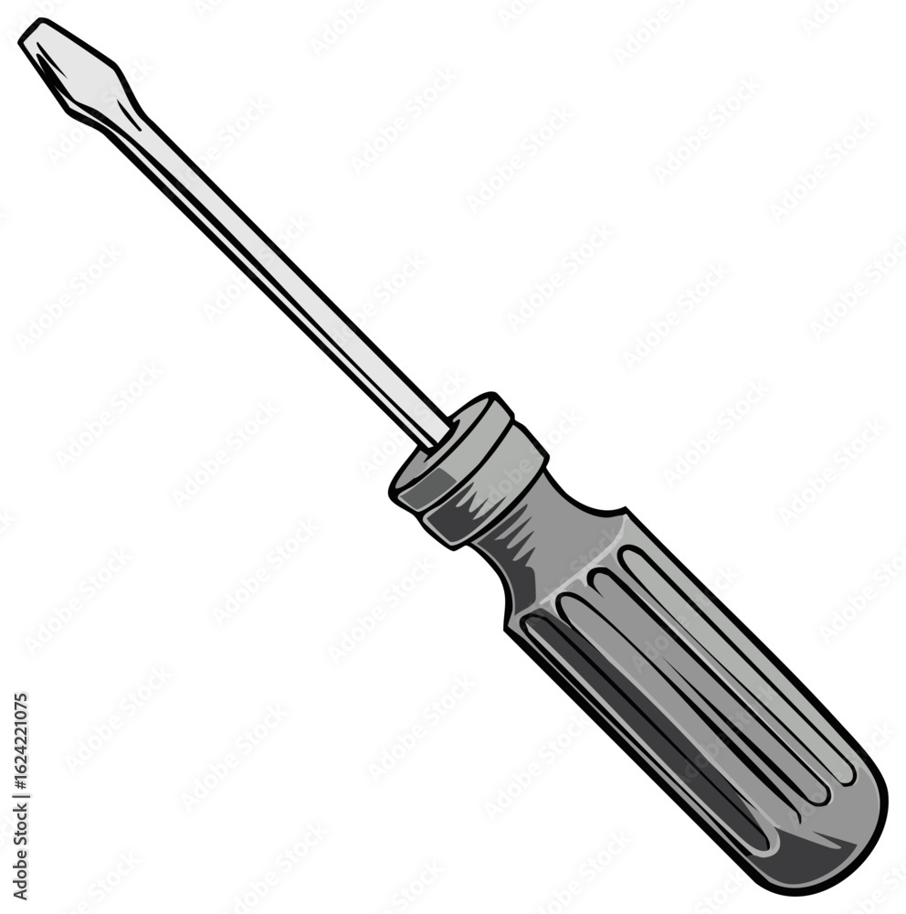 Fototapeta premium Flathead Screwdriver Tool Handyman Equipment Repair Instrument Mechanic Instrument