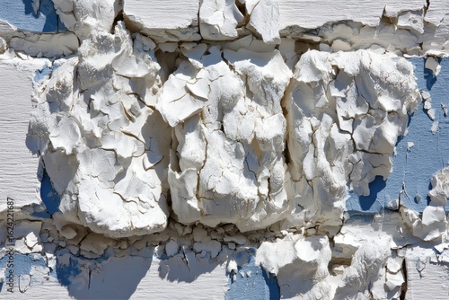 Close up of Cracked White Plaster Wall Showing Texture and Damage