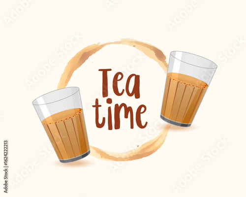 tea or chai time poster for business marketing