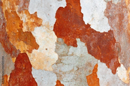 Close up of Rustic Weathered Wall with Colorful Textures and Patina