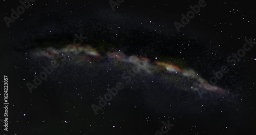 Milky way galaxy with stars and space dust in the universe