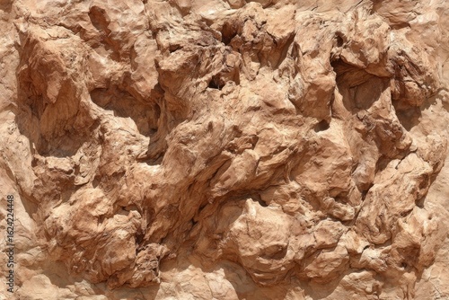 Close-up of textured, light brown rock formations