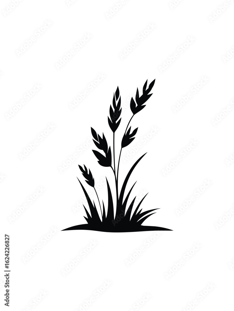 Naklejka premium Elegant Wheat Stalk Vector Illustration A Symbol of Agriculture and Harvest Representing Grain Production and the Bounty of the Earth's Resources
