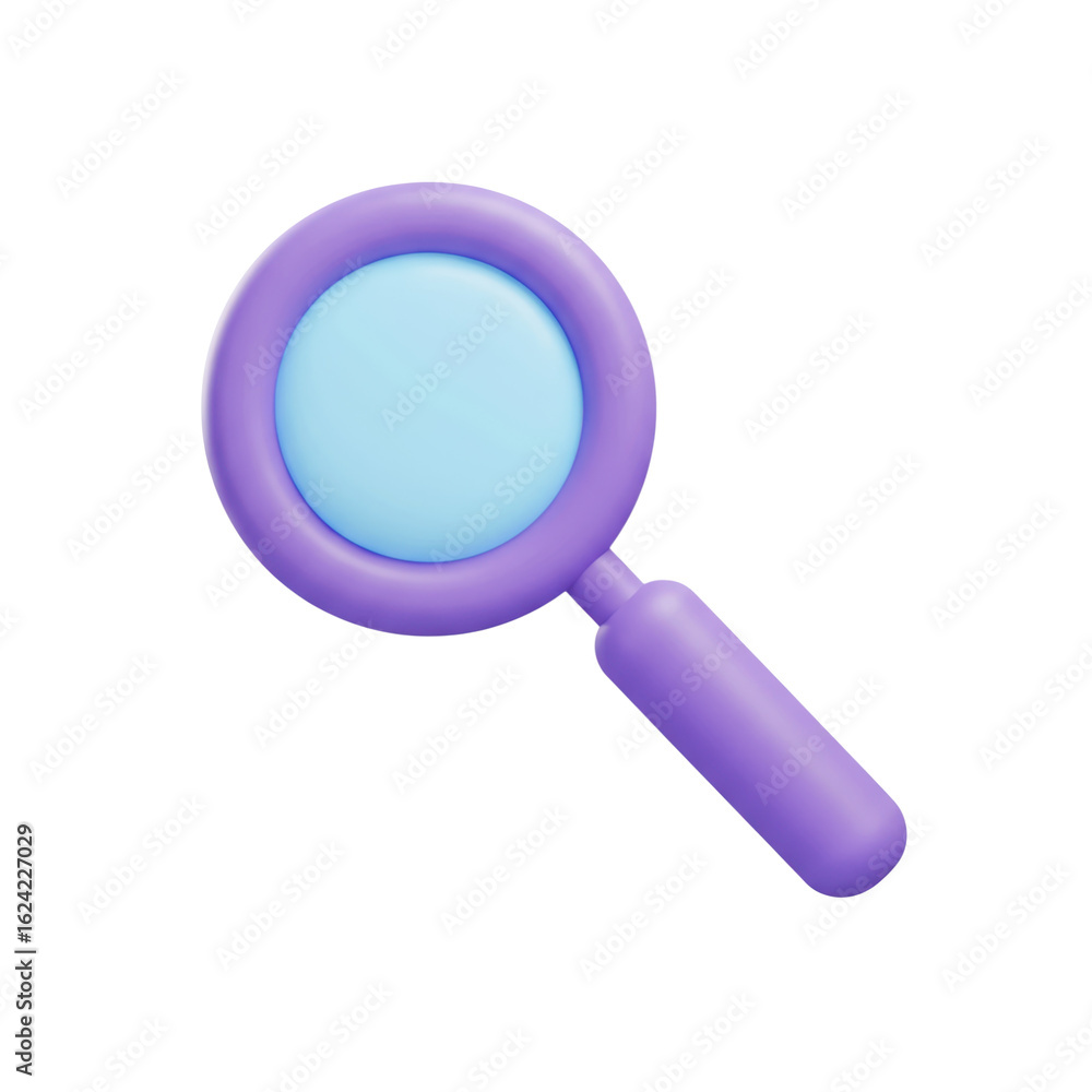 3d magnifying glass isolated on transparent background 3d magnifying glass isolated on transparent background