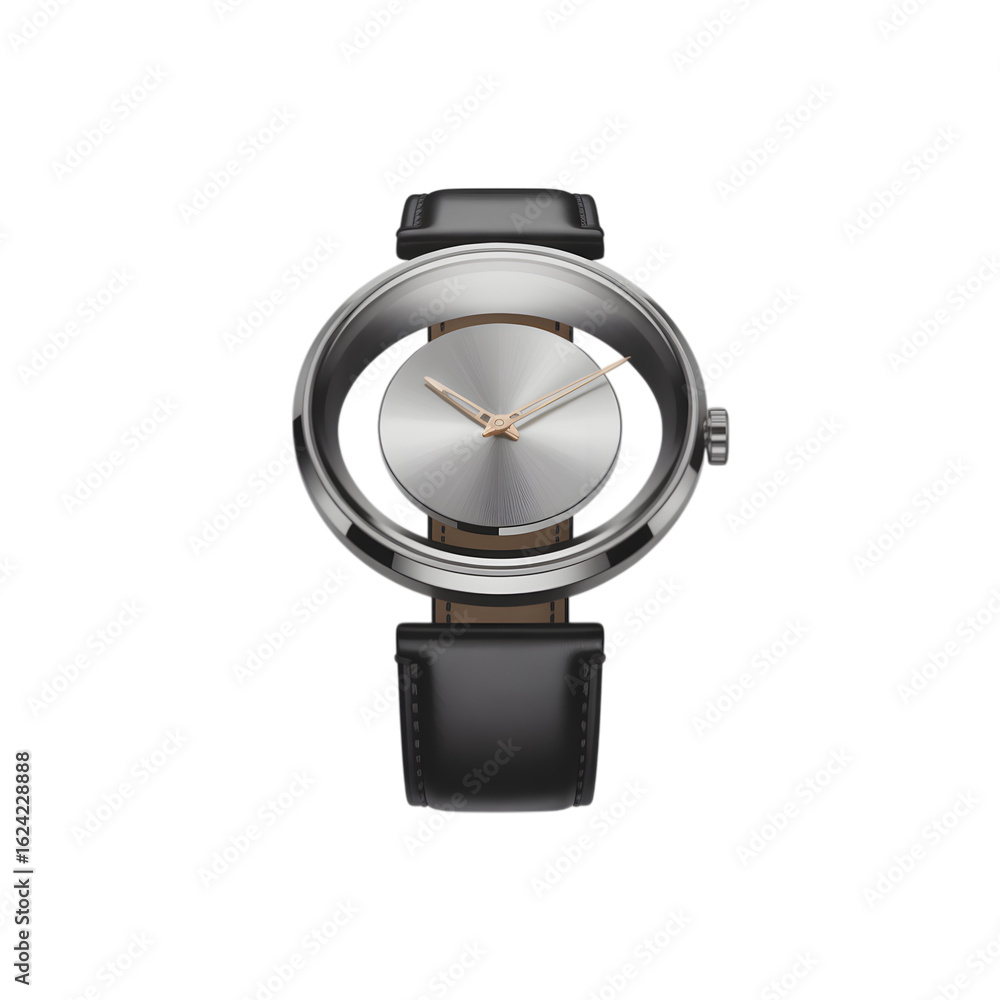 Minimalist Silver Watch with Rose Gold Accents wristwatch Minimalist Silver Watch with Rose Gold Accents wristwatch