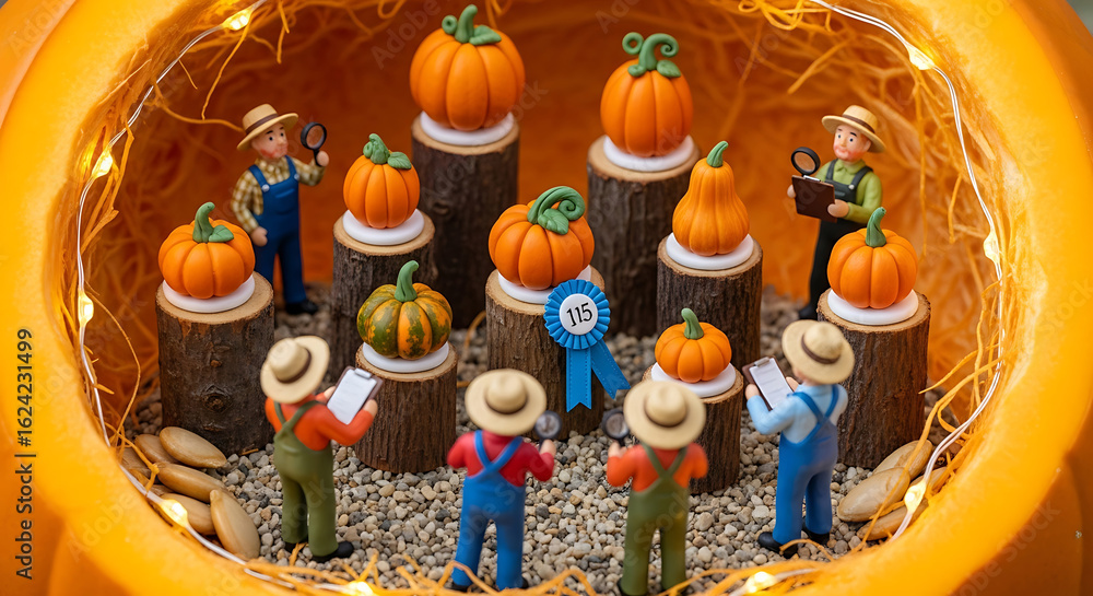 Fototapeta premium Pumpkin patch contest display