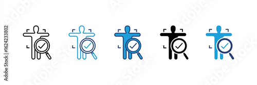 Body Check icon set multiple style collection