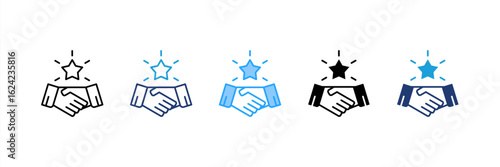 Goodwill icon set multiple style collection