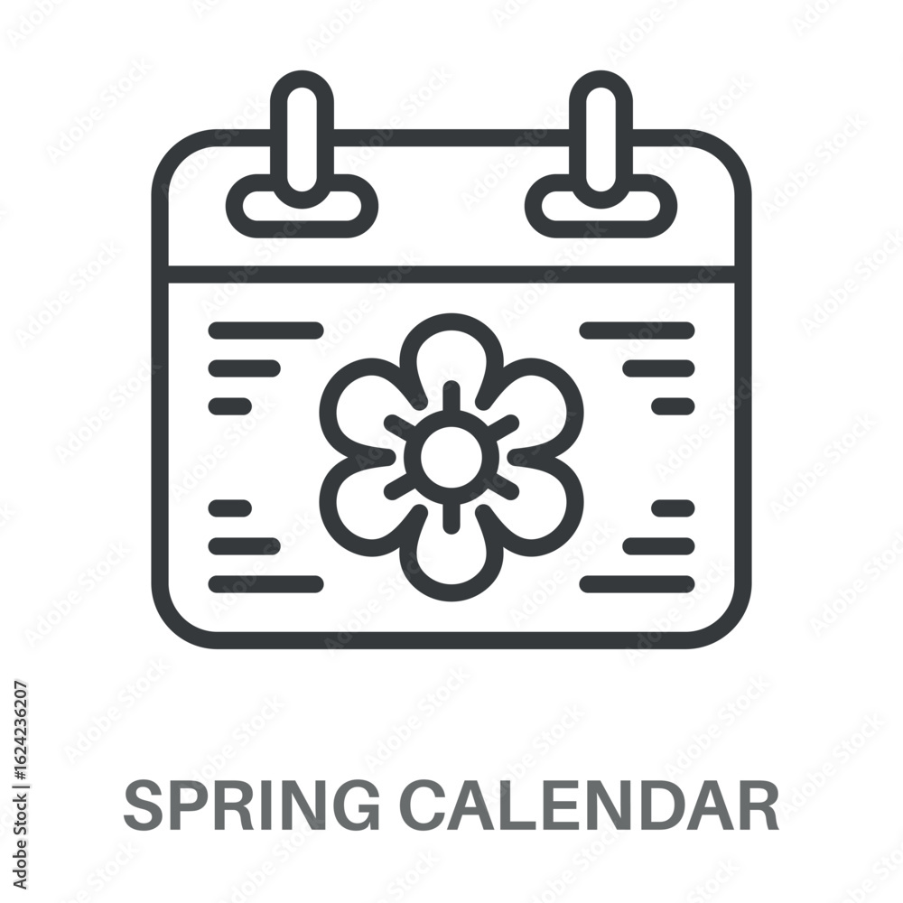 Simple Spring Calendar Design Icon, Simple Style Design Inspiration For Any Logos Interface And Purpose Simple Spring Calendar Design Icon, Simple Style Design Inspiration For Any Logos Interface And Purpose