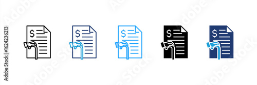 Retirement Plan icon set multiple style collection