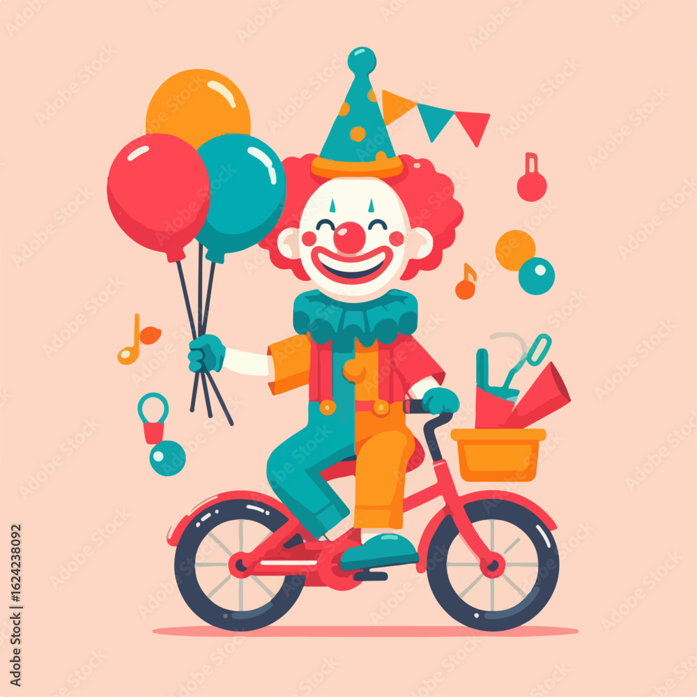 Obraz premium happy birthday clown