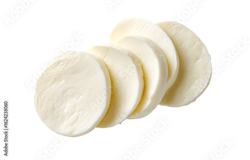 Slices of fresh mozzarella