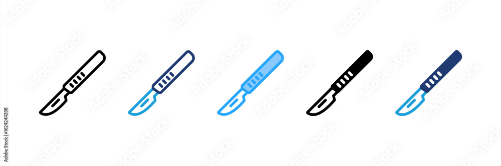 Obraz premium Scalpel icon set multiple style collection