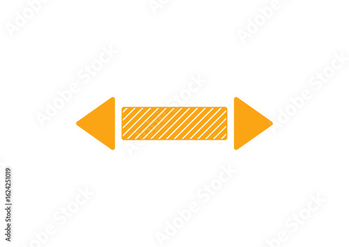 ストライプで目立たせる双方向の矢印