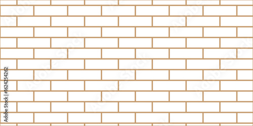 Abstract bathroom wall and floor brick wall texture background. white brick vector illustration texture of the wall with masonry Bricks laid in rows background.	