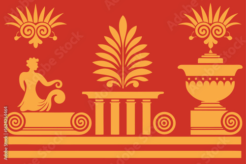 ornamental friezes and sculptures on neoclassical  (1).eps