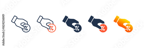 Tipping Guide icon set multiple style collection