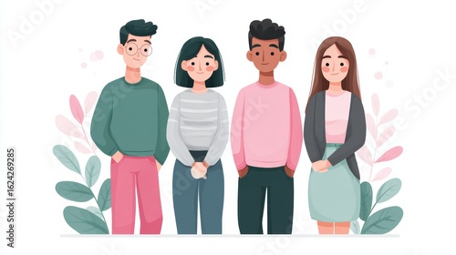 Diverse Team Illustration | Workplace, People, Vector Art