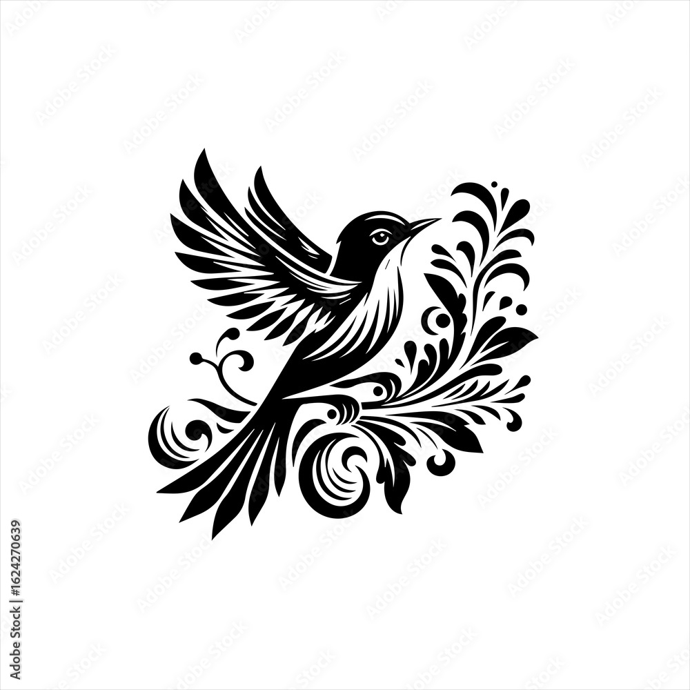 Fototapeta premium Bird illustration isolated on white