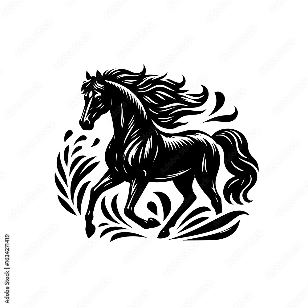 Fototapeta premium Tribal horse illustration