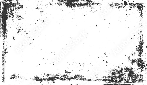 Grunge Textures with Distressed Effect, fame Grunge black and white pattern. Monochrome particles abstract texture Overlay Transparent grunge background