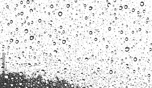 waterdrop grunge texture, black and white grunge and noise texture dots for design overlay, Abstract halftone black and white dot pattern, transparent background