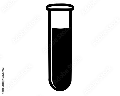 Chemical laboratory icon vector, test tube vector symbol