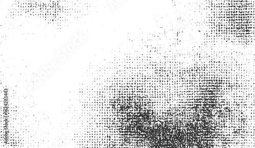 Grunge black and white. Abstract monochrome Vector pattern of scratches, chips, scuffs. Vector abstract grunge halftone black dost texture background. 