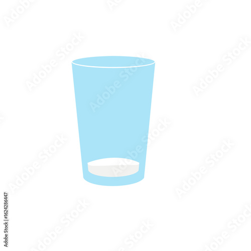 Milk in a glass vector illustration 
