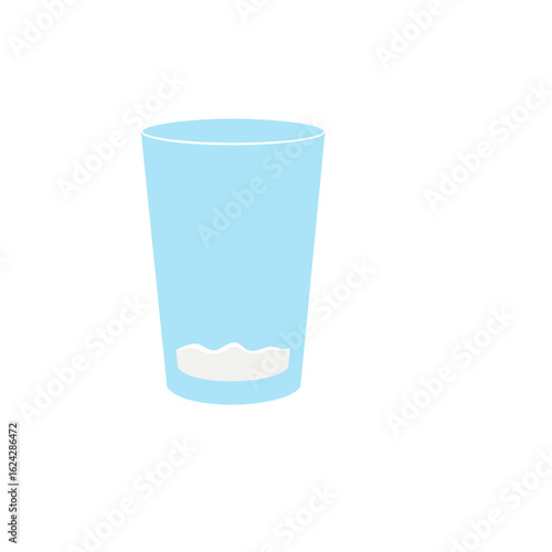 Milk in a glass vector illustration 